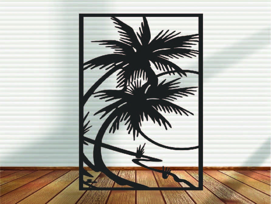 Decorative Panel, Indoor & Outdoor- Palm Tree- A8 – FabriPlas Metal