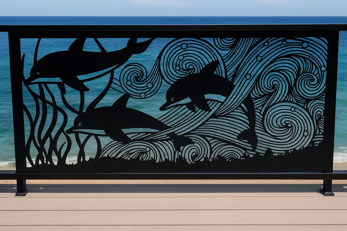 Ocean Block Panel Coastal, Beach & Nautical Panels – FabriPlas Metal