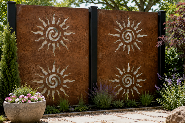 Decorative Metal Panel- Celestial Sun