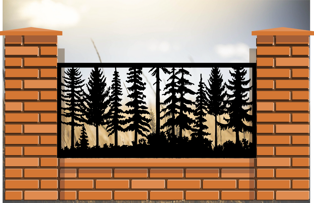 Decorative Metal Panel Insert- Forest Scene – FabriPlas Metal
