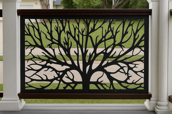Tree Railing Insert Metal Panel - Tree Branches LCFG