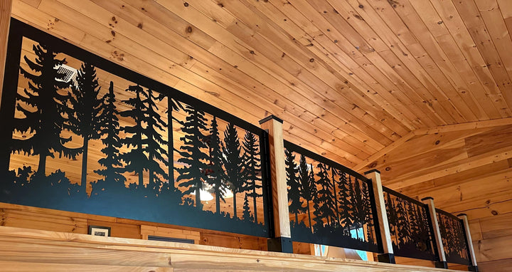 Decorative Metal Panel Insert- Forest Scene