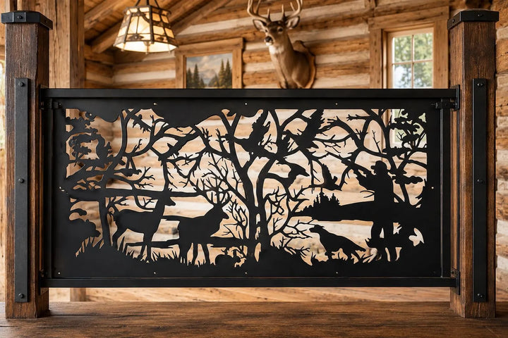Decorative Metal Panel Instert- Hunting and Wildlife Scenery