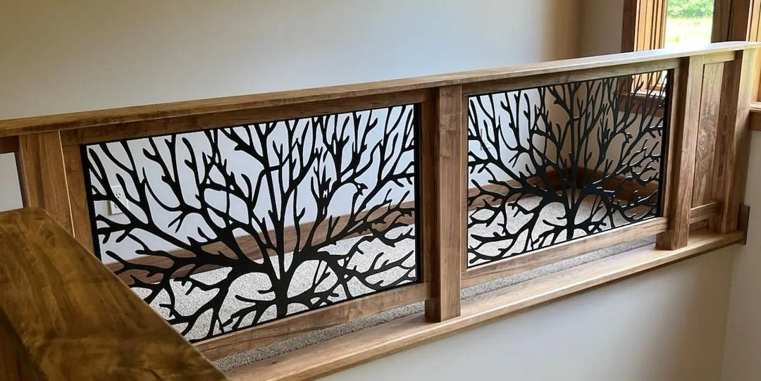 Tree Railing Insert Metal Panel - Tree Branches LCFG