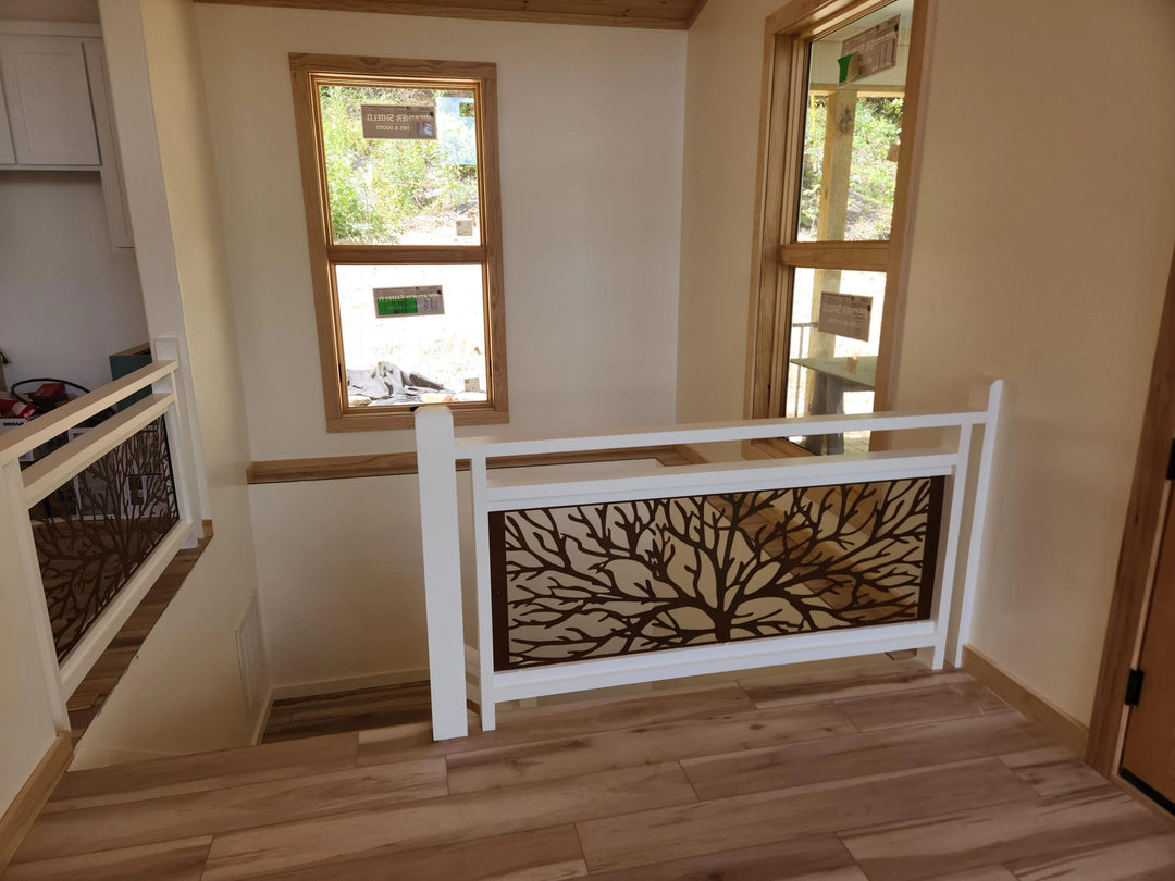 Tree Railing Metal Panel Tree Railing Insert Metal Panel - Tree Branches LCFG – FabriPlas Metal