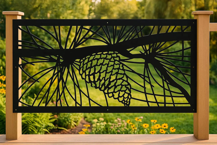 Decorative Rustic Railings- Pinecone