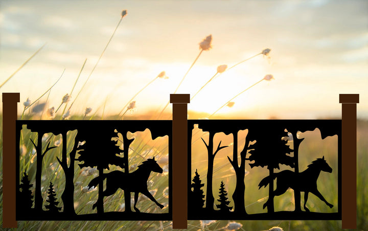 Decorative Rustic Panel- Running Horse PUA2