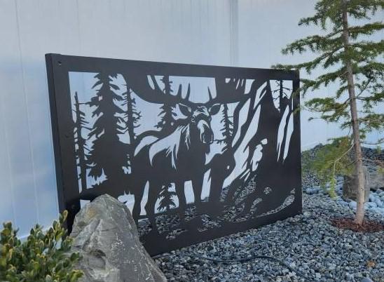 Decorative Rustic Panel- Moose Scene 1