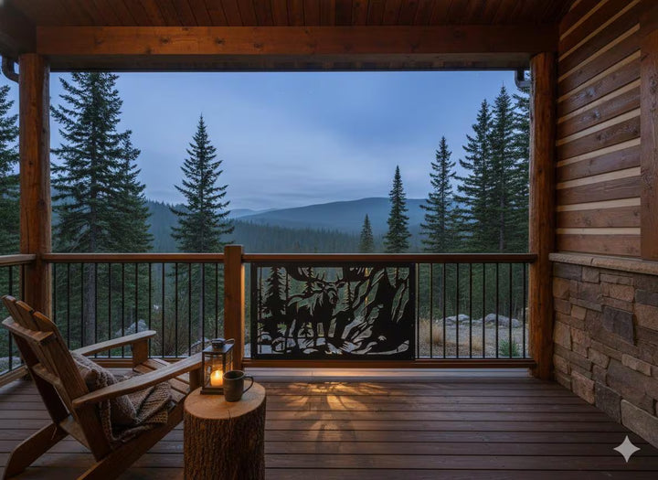 Decorative Rustic Panel- Moose Scene 1