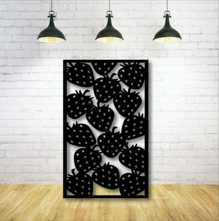 Metal Wall Art - Strawberry Metal Panel