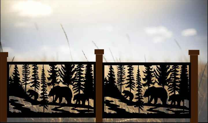 Decorative Rustic Railings- Wanderwood Bears