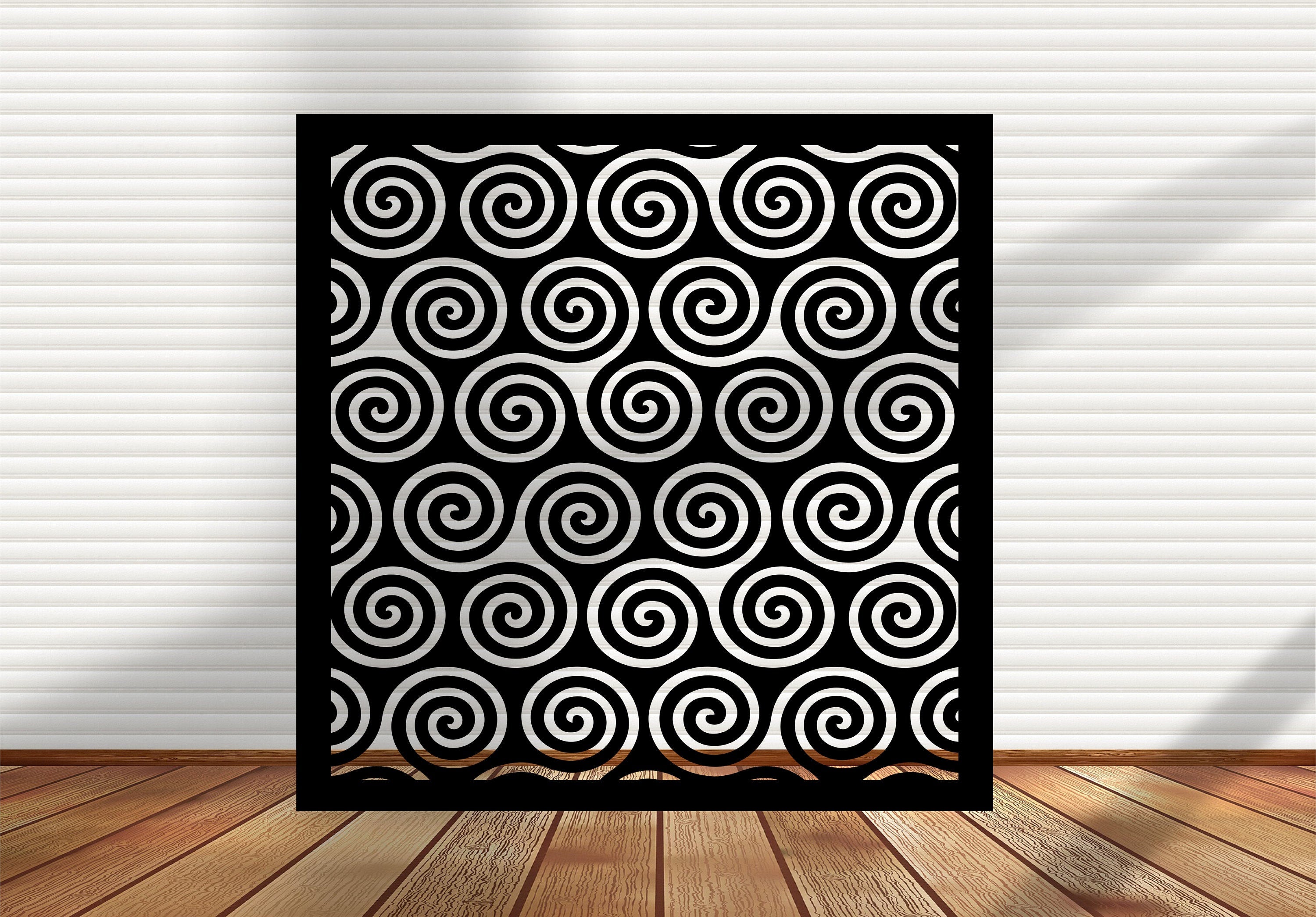 Square Metal Panel Pattern Square Metal Decorative Panel, Indoor & Outdoor - Swirl SD4 – FabriPlas ...