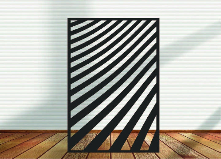 Metal Privacy Screen, Indoor & Outdoor - Abstracts N Waves 4