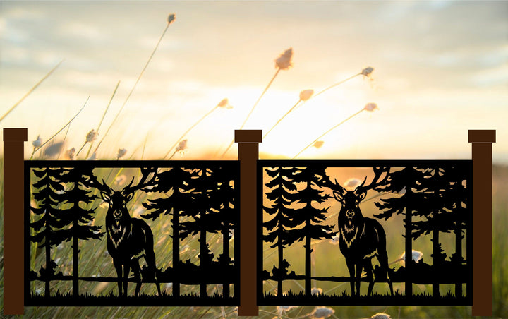 Elk Railing Scene Wildlife Panels & Railing Inserts – FabriPlas Metal