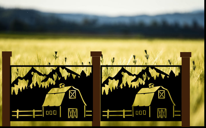 Decorative Rustic Panels - Barn Scene