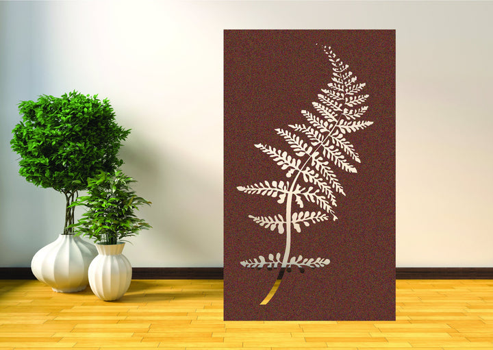 Metal Privacy Screen, Indoor & Outdoor - Tall Fern (PID3)